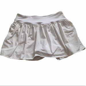 Zella White Mini Tennis Skirt. White Tennis skirt with shorts attached.